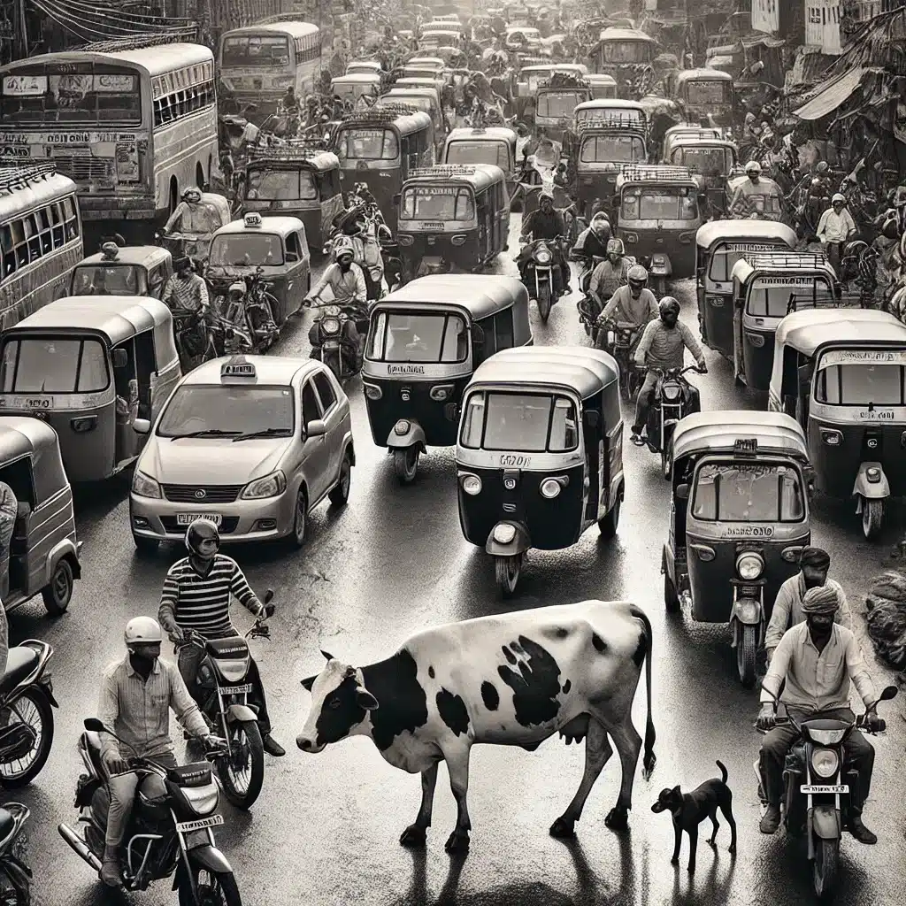 Strassenverkehr in Indien