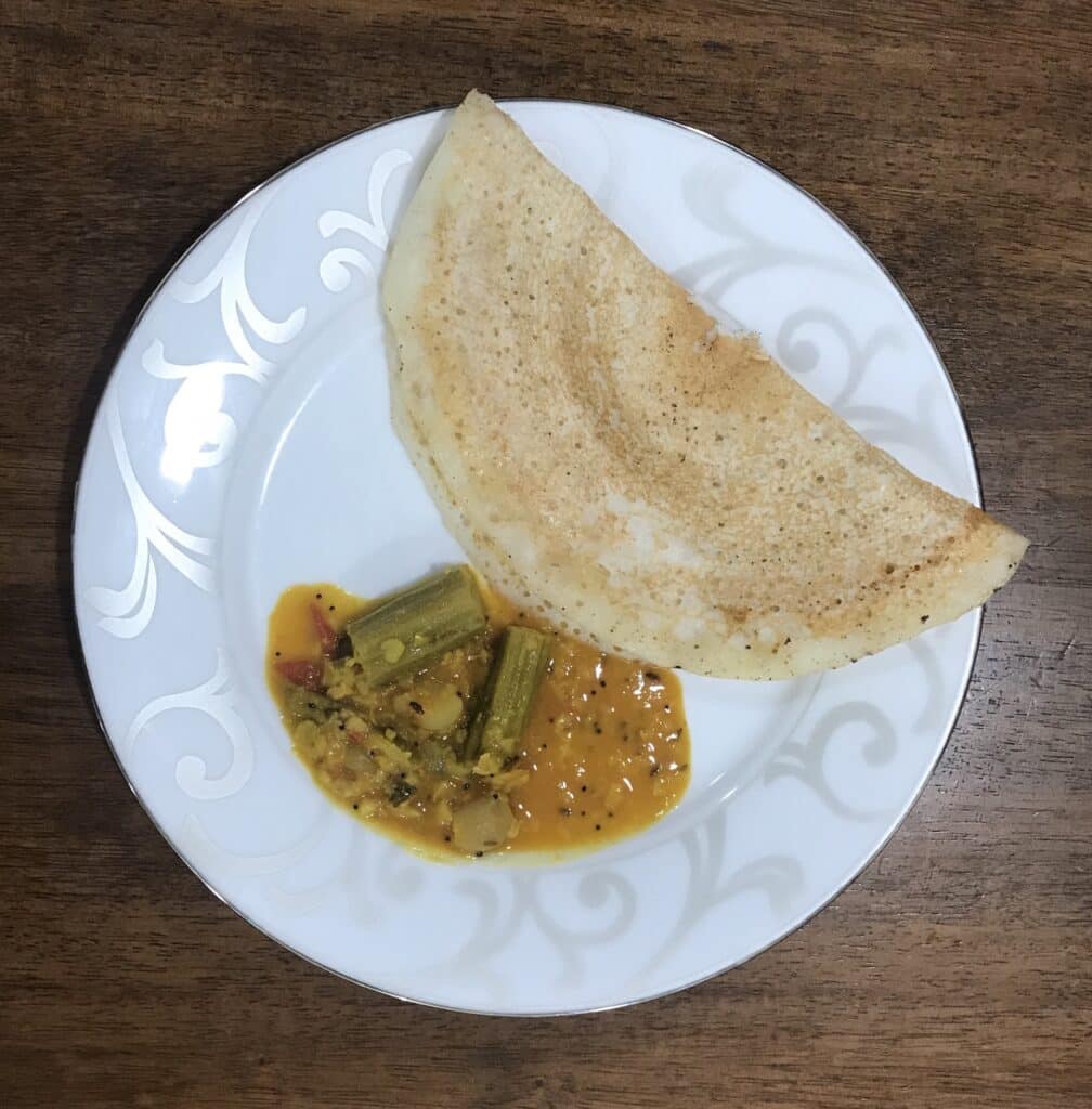 Dosai mit Drumstick-Sambar