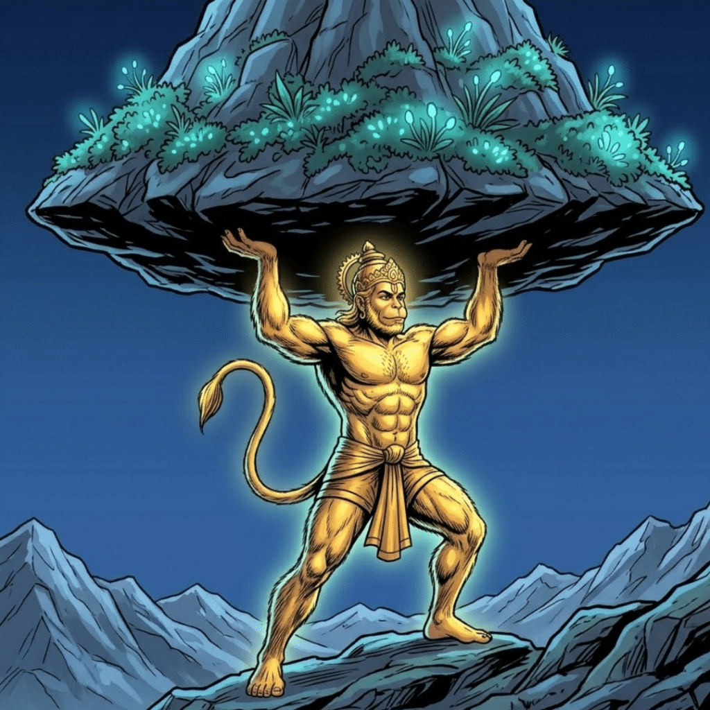 Ein Berg voller Hoffnung - wie Hanuman Lakshman rettete